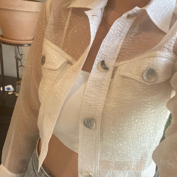 Maryam Nassir Zadeh White Jacket - Picture 4 of 4